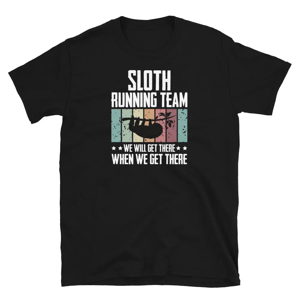 Buy Sloth Running Team T-Shirt at FunnyWorkTees Sloth Running Team T-Shirt - Image 2