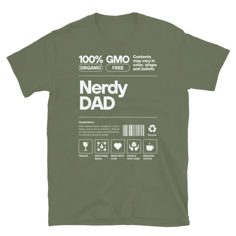 Buy Geeky Dad T-Shirt at FunnyWorkTees Geeky Dad T-Shirt - Image 3