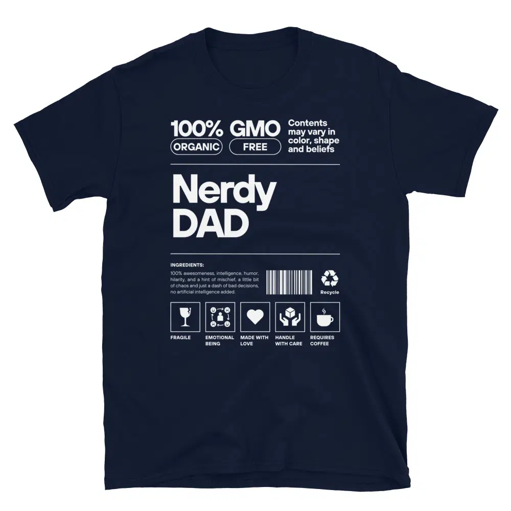 Buy Geeky Dad T-Shirt at FunnyWorkTees Geeky Dad T-Shirt - Image 2