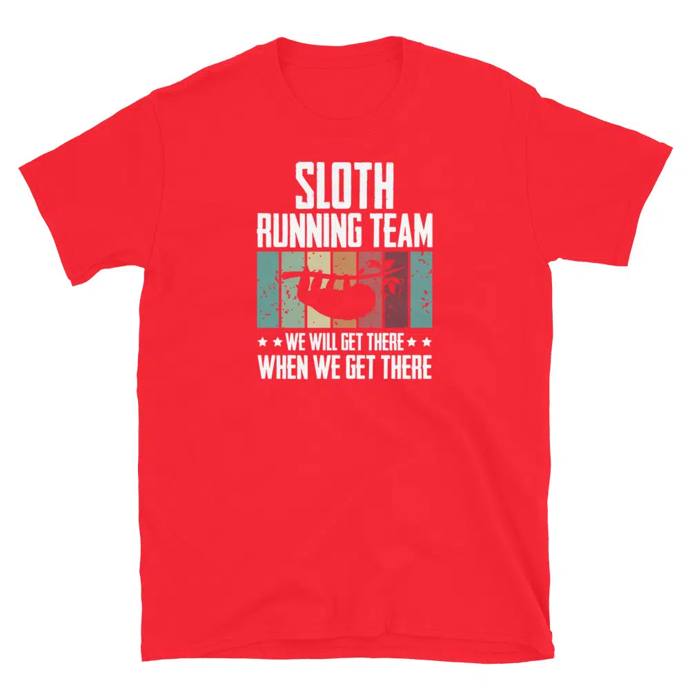 Buy Sloth Running Team T-Shirt at FunnyWorkTees Sloth Running Team T-Shirt - Image 3
