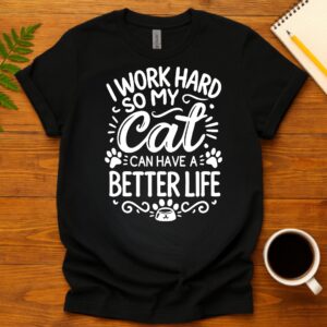 I Work Hard So My Cat Can Have a Better Life T-Shirt