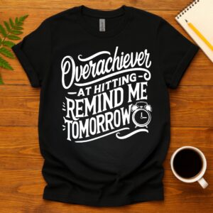 Overachiever at Hitting Remind Me Tomorrow T-Shirt