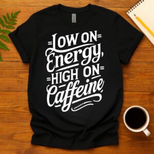 Low on Energy, High on Caffeine T-Shirt
