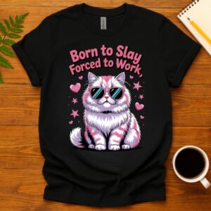 Born To Slay Forced To Work T-Shirt