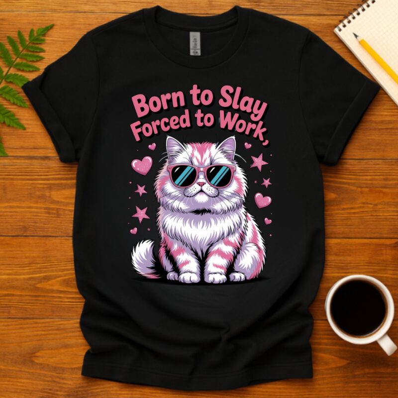 Born To Slay Forced To Work T-Shirt