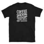 Dark academia style coffee and books illustration shirt