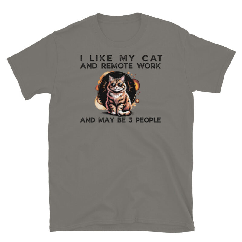 I like my cat and remote work T-Shirt - Image 2