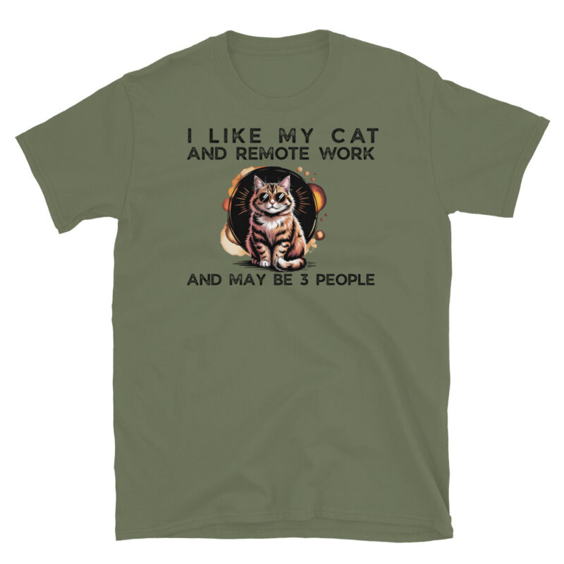 I like my cat and remote work T-Shirt - Image 6