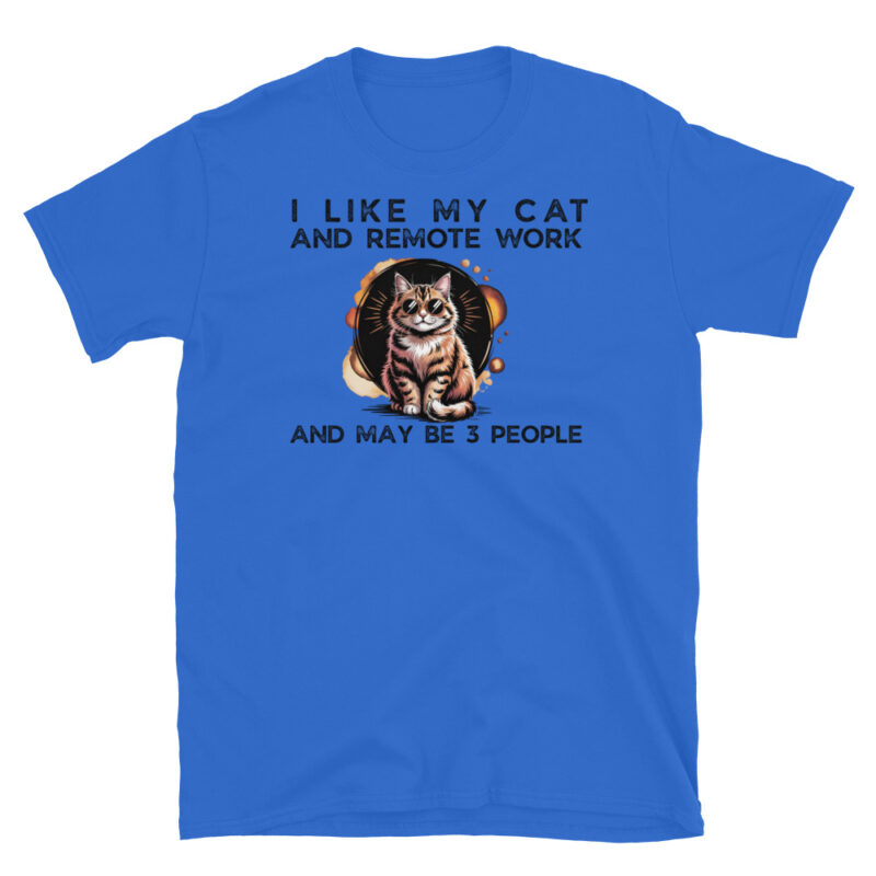 I like my cat and remote work T-Shirt - Image 4
