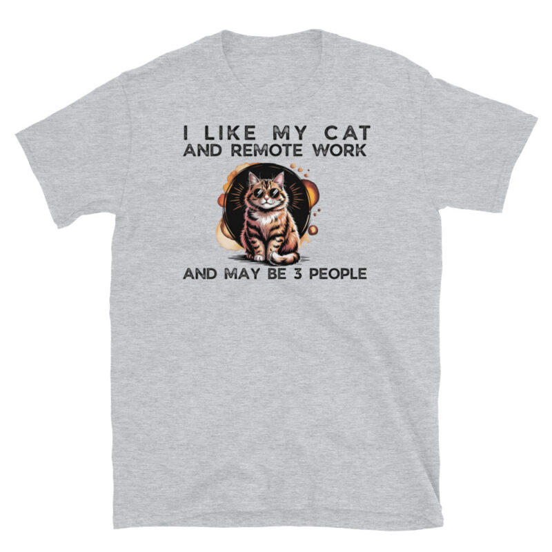 I like my cat and remote work T-Shirt - Image 7