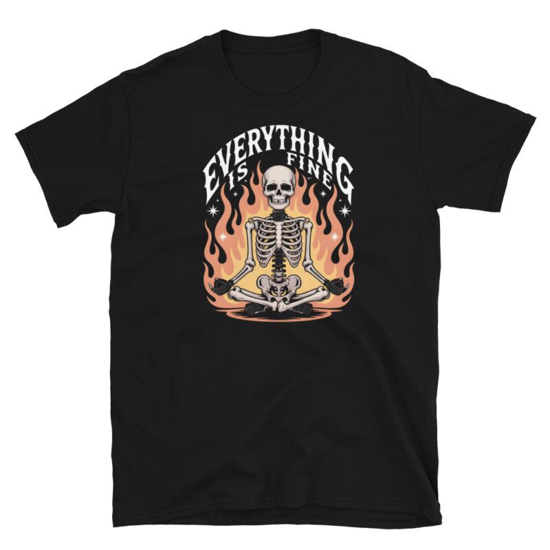 Spooky Skeleton Humor T-Shirt - Image 7