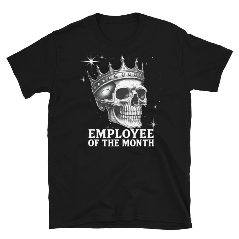 Spooky Workday Skeleton Humor T-Shirt - Image 7
