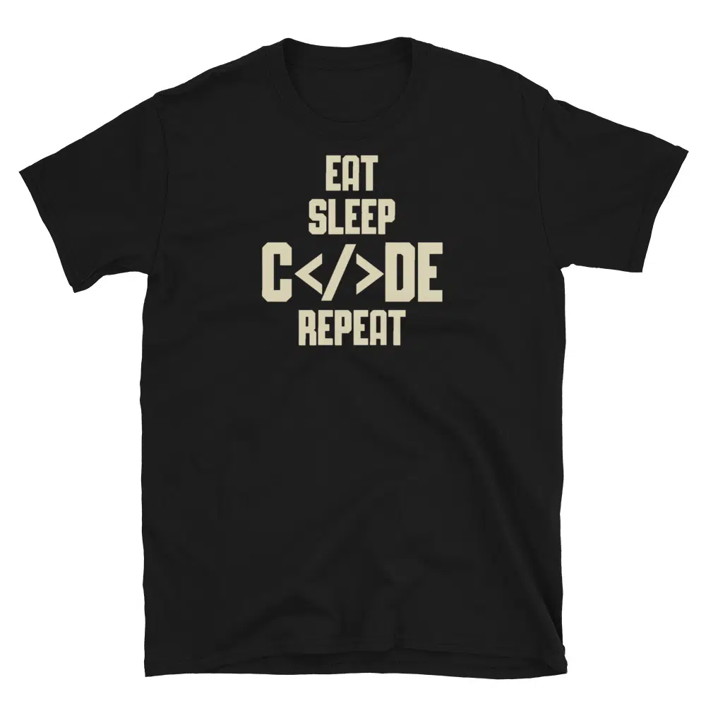 Buy Eat Sleep Code Repeat Developer T-Shirt at FunnyWorkTees Eat Sleep Code Repeat Developer T-Shirt