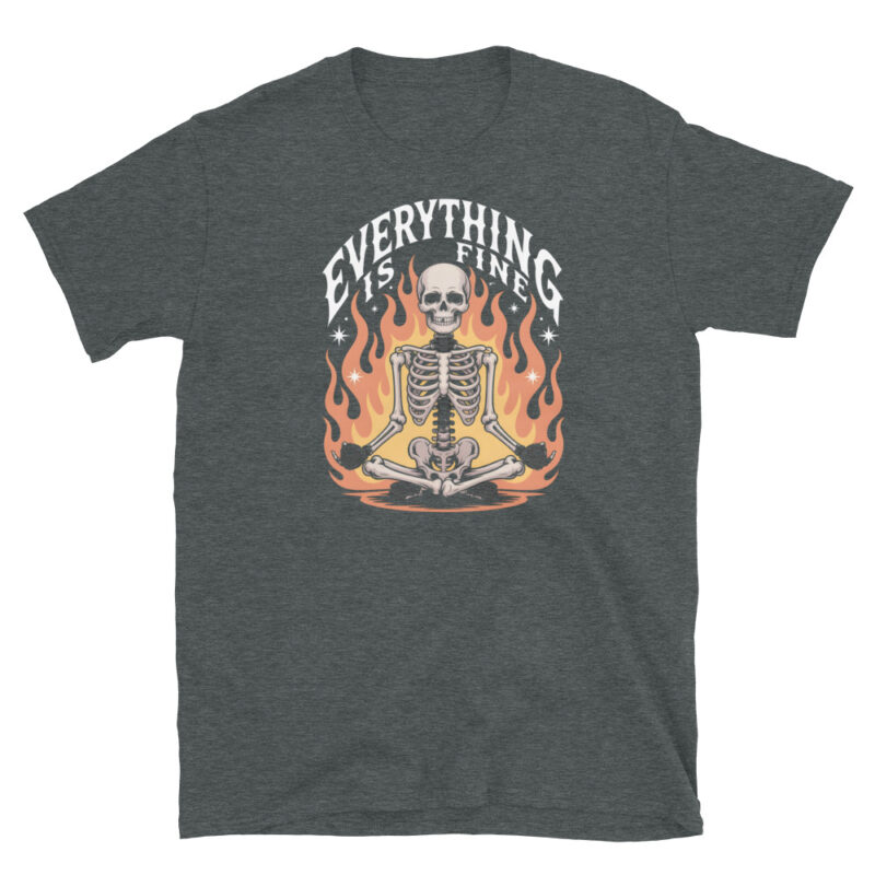 Spooky Skeleton Humor T-Shirt - Image 3