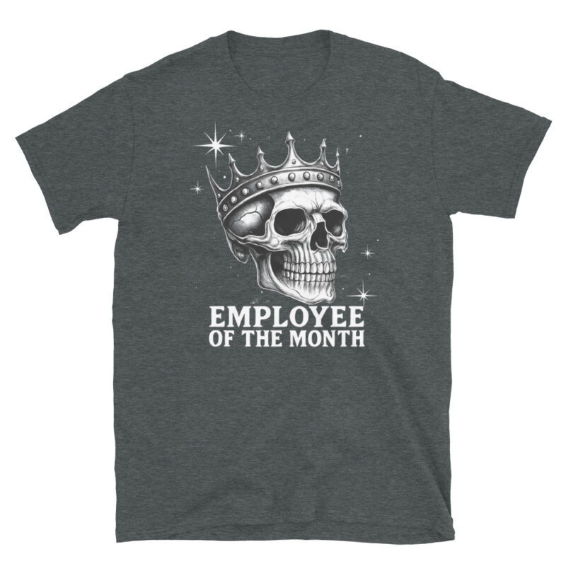 Spooky Workday Skeleton Humor T-Shirt - Image 3