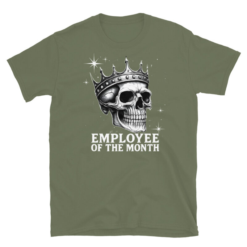 Spooky Workday Skeleton Humor T-Shirt - Image 6
