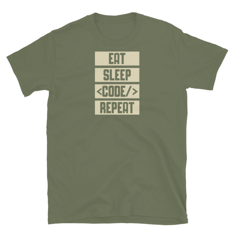 Eat Sleep Code Repeat T-Shirt - Image 5