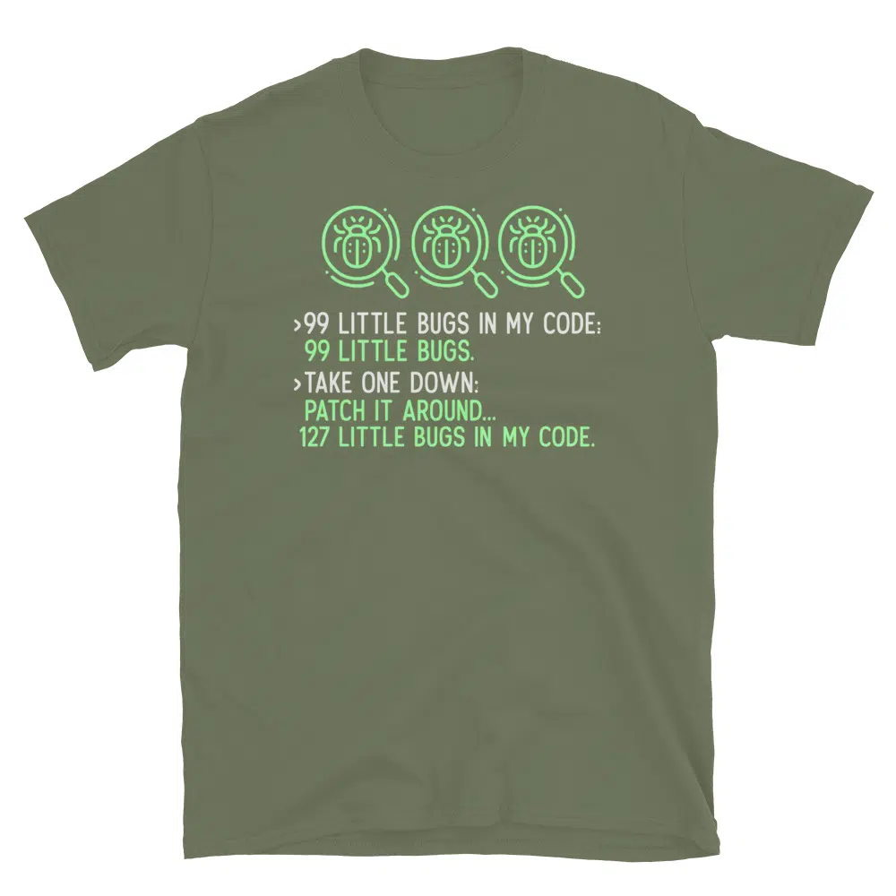 Buy Debug T-Shirt at FunnyWorkTees Debug T-Shirt - Image 3