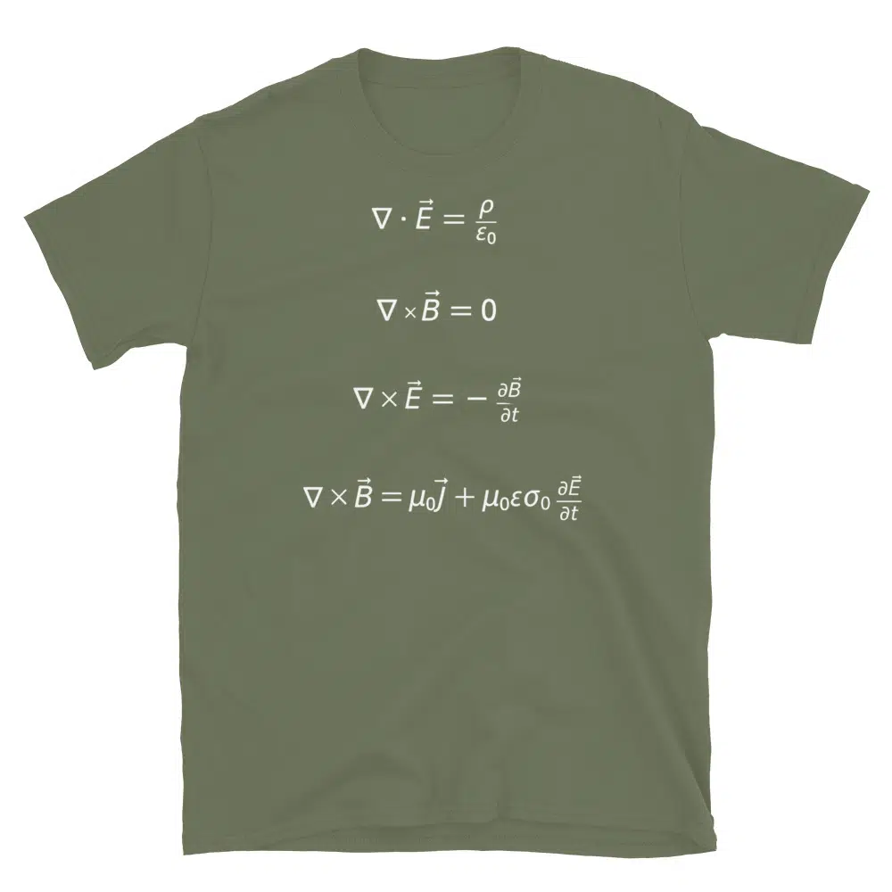 Buy Maxwell's Equations T-Shirt at FunnyWorkTees Maxwell's Equations T-Shirt - Image 3