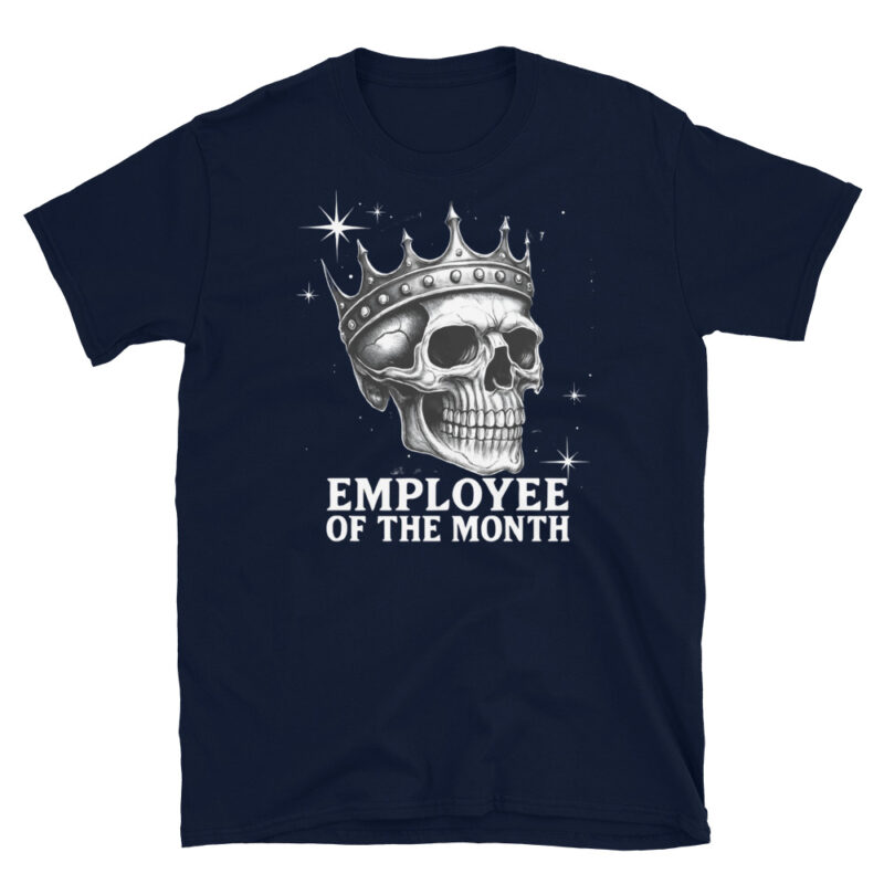 Spooky Workday Skeleton Humor T-Shirt - Image 2