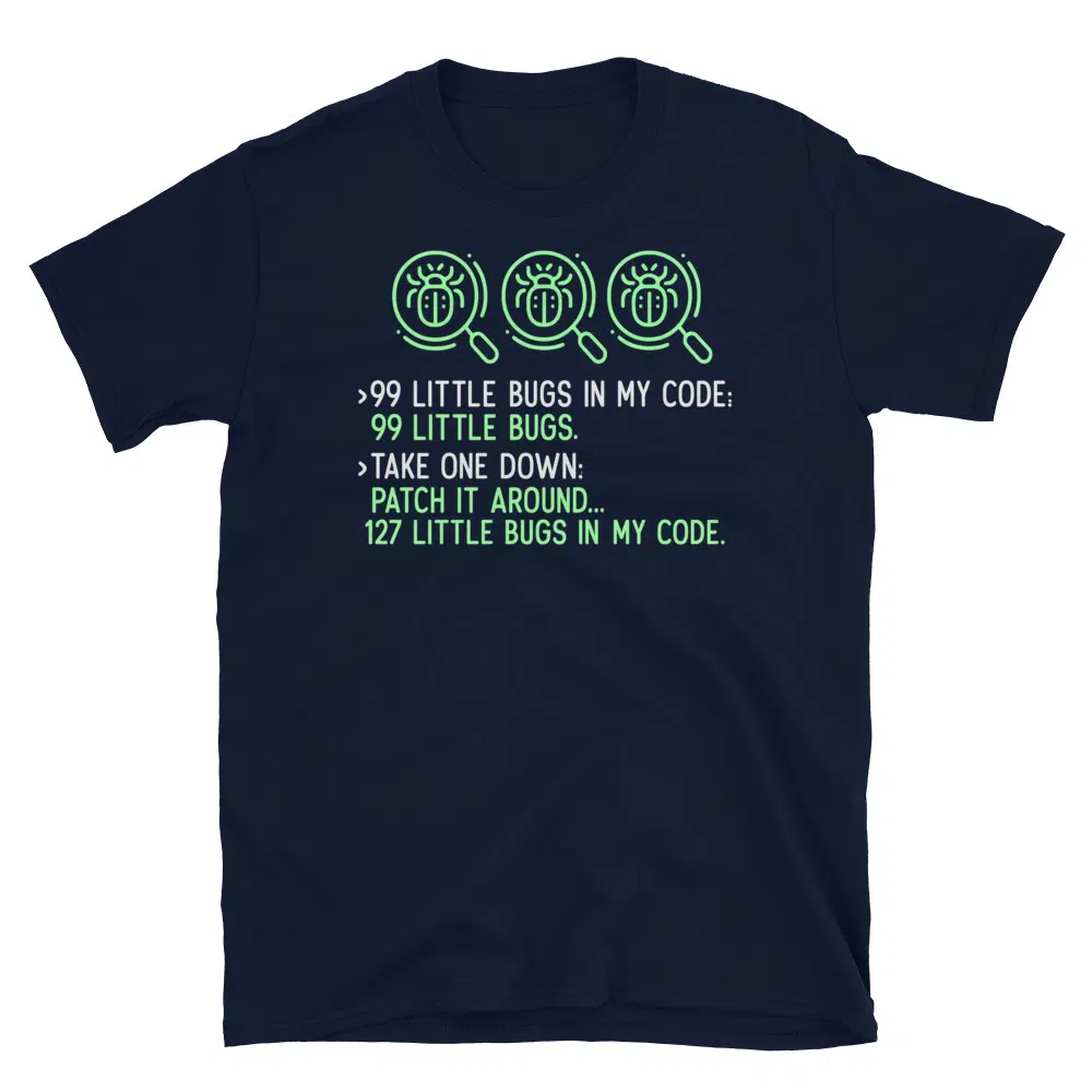 Buy Debug T-Shirt at FunnyWorkTees Debug T-Shirt - Image 2