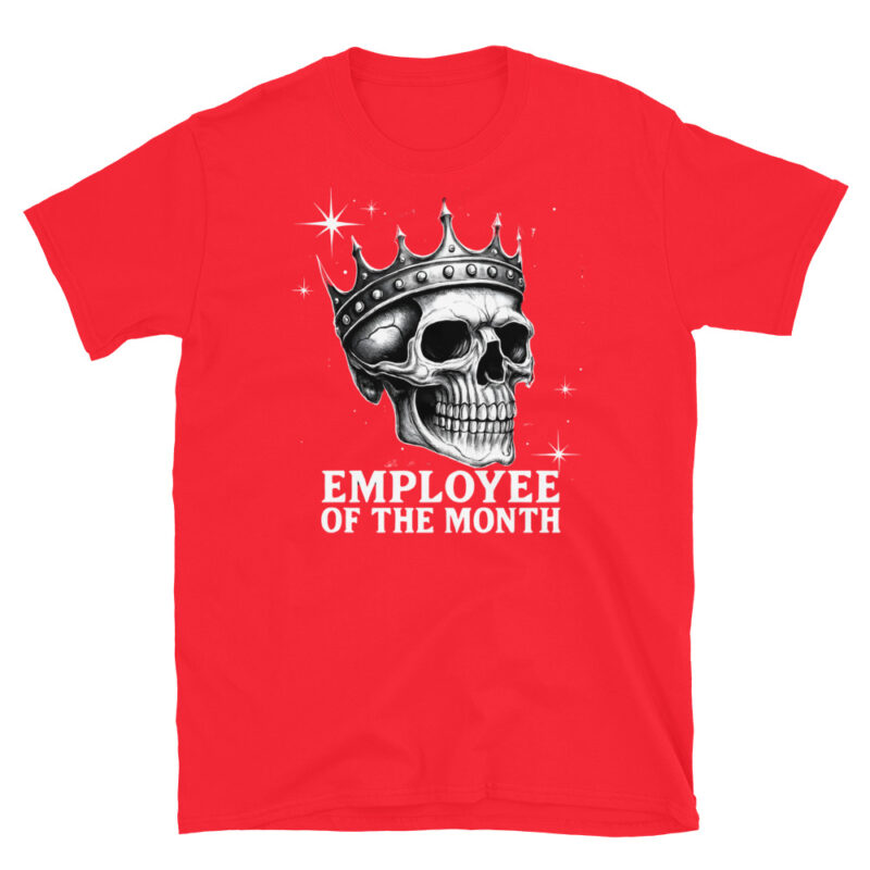 Spooky Workday Skeleton Humor T-Shirt - Image 4