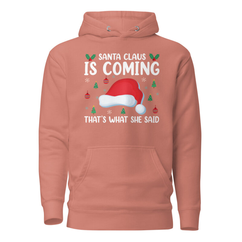 Santa Claus Is Coming… Holiday Hooded Sweatshirt - Image 8