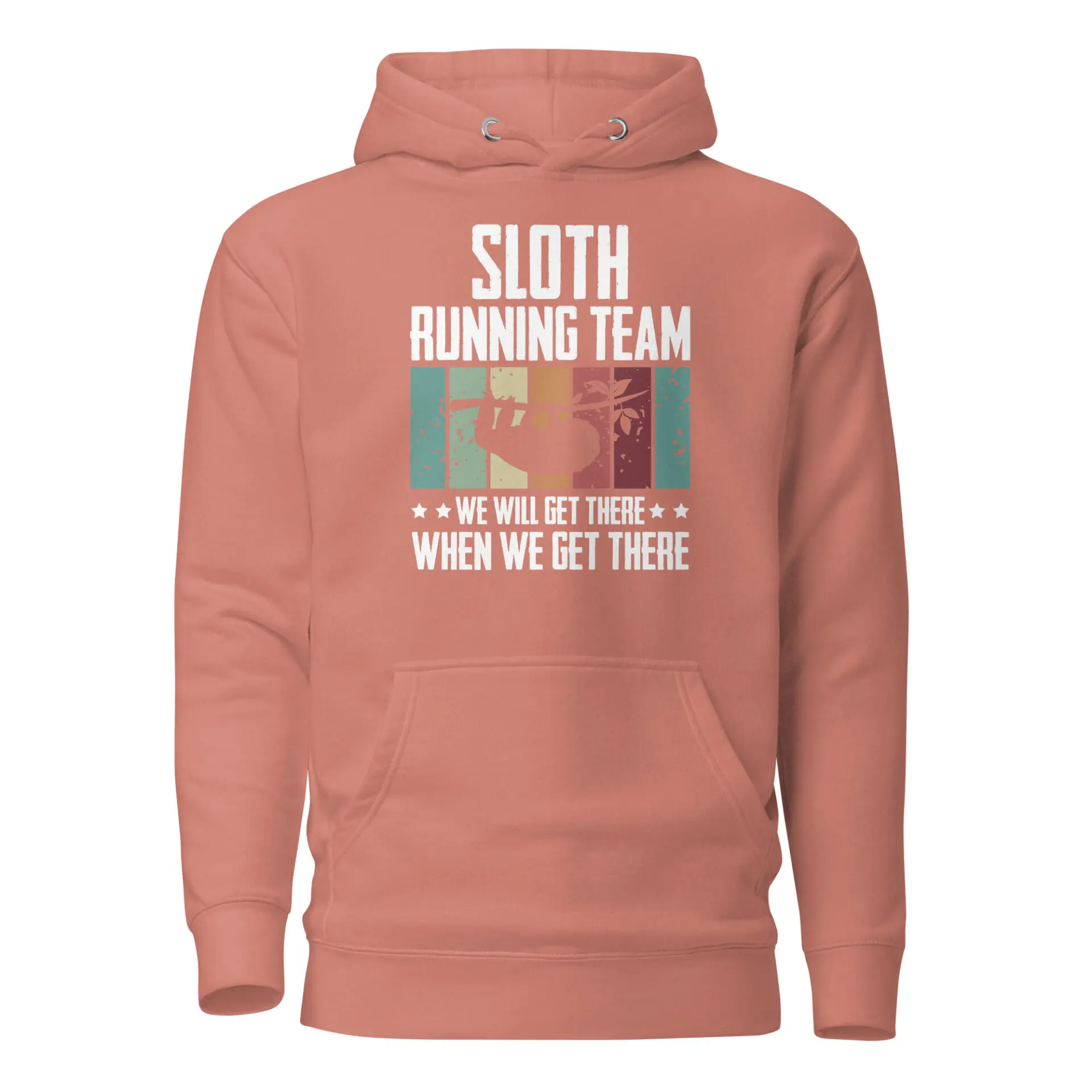 Buy Sloth Running Team Cozy Hoodie at FunnyWorkTees Sloth Running Team Cozy Hoodie - Image 5
