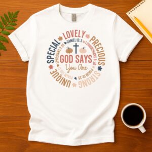 God says you are unique special lovely T-Shirt