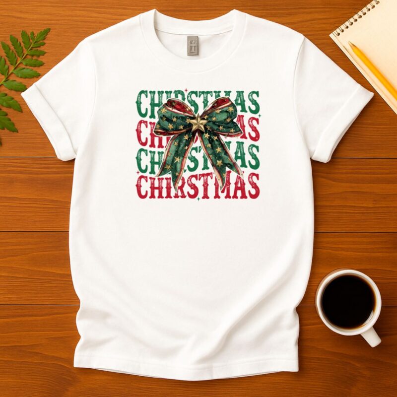 Christmas bow vintage T-Shirt