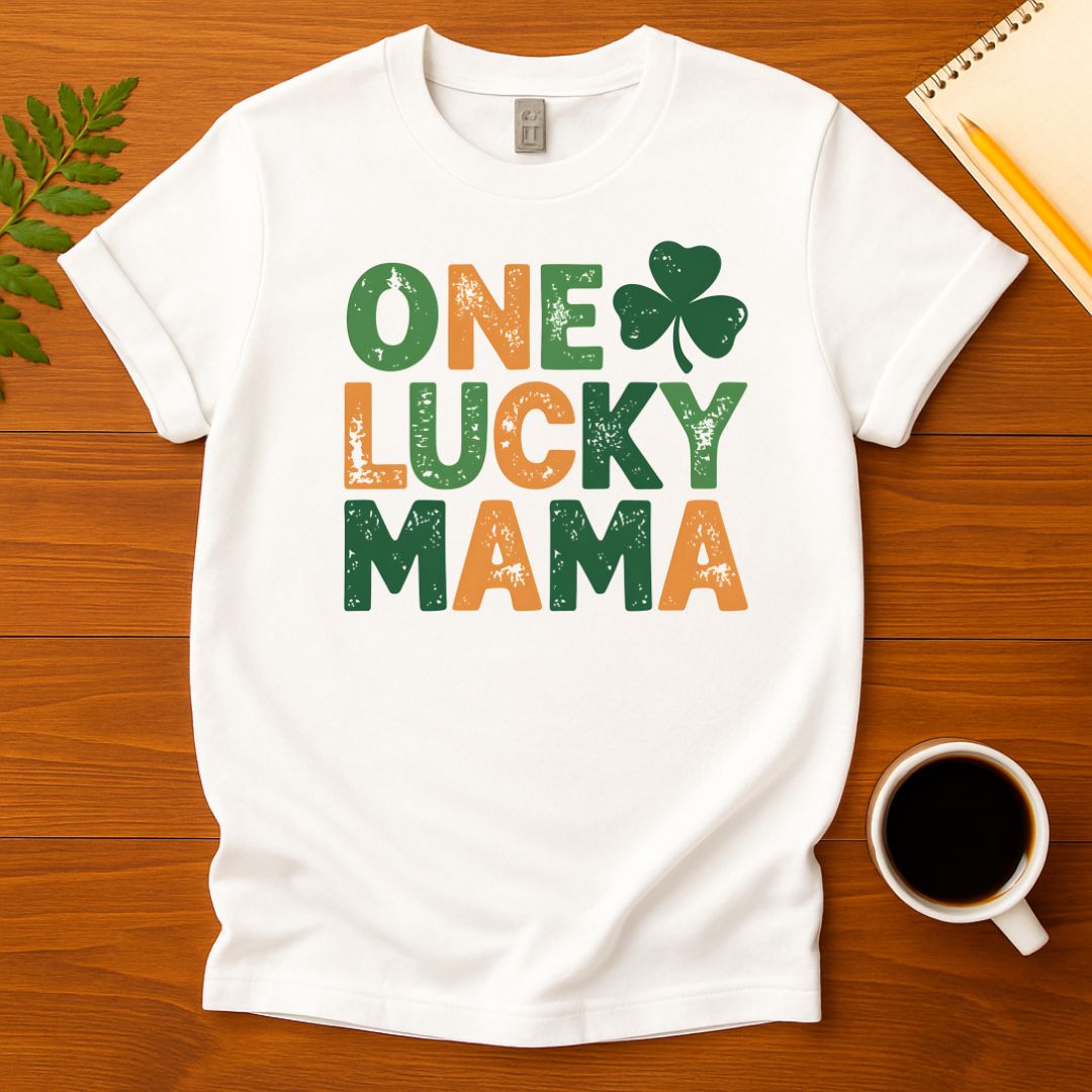 | Funny Remote Work Apparel Lucky Mama  St. Patrick's  T-Shirt