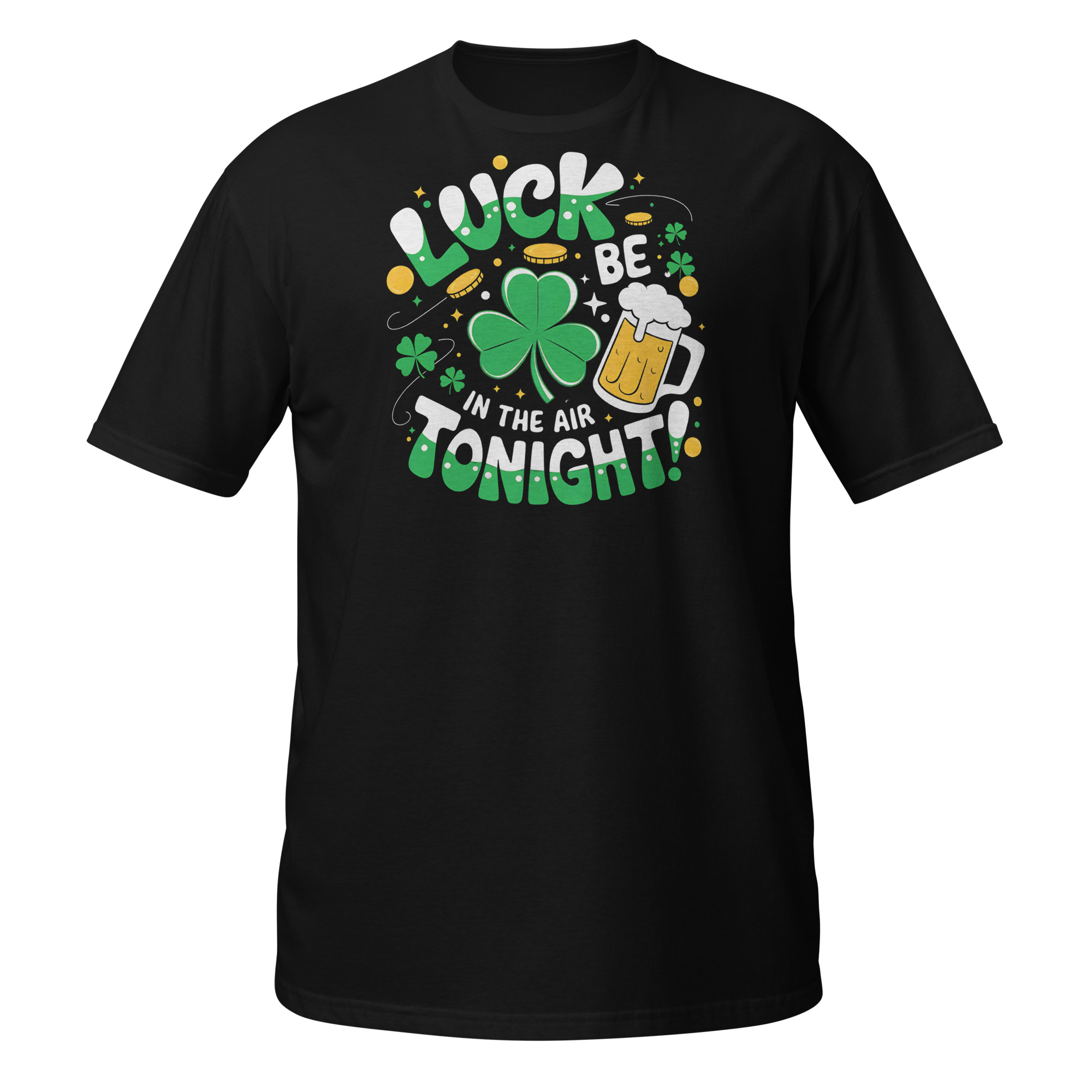 | Funny Remote Work Apparel Clean Shamrock Design St. Patrick's Day T-Shirt - Image 6