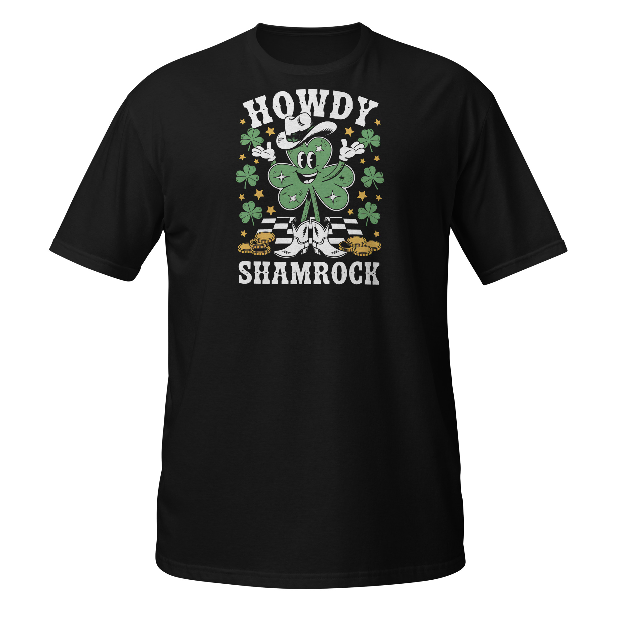 | Funny Remote Work Apparel St. Patrick's Day Shamrock T-Shirt - Image 6