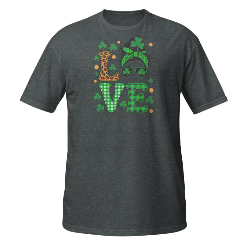 Shamrock Love St. Patrick's Day  T-Shirt - Image 2