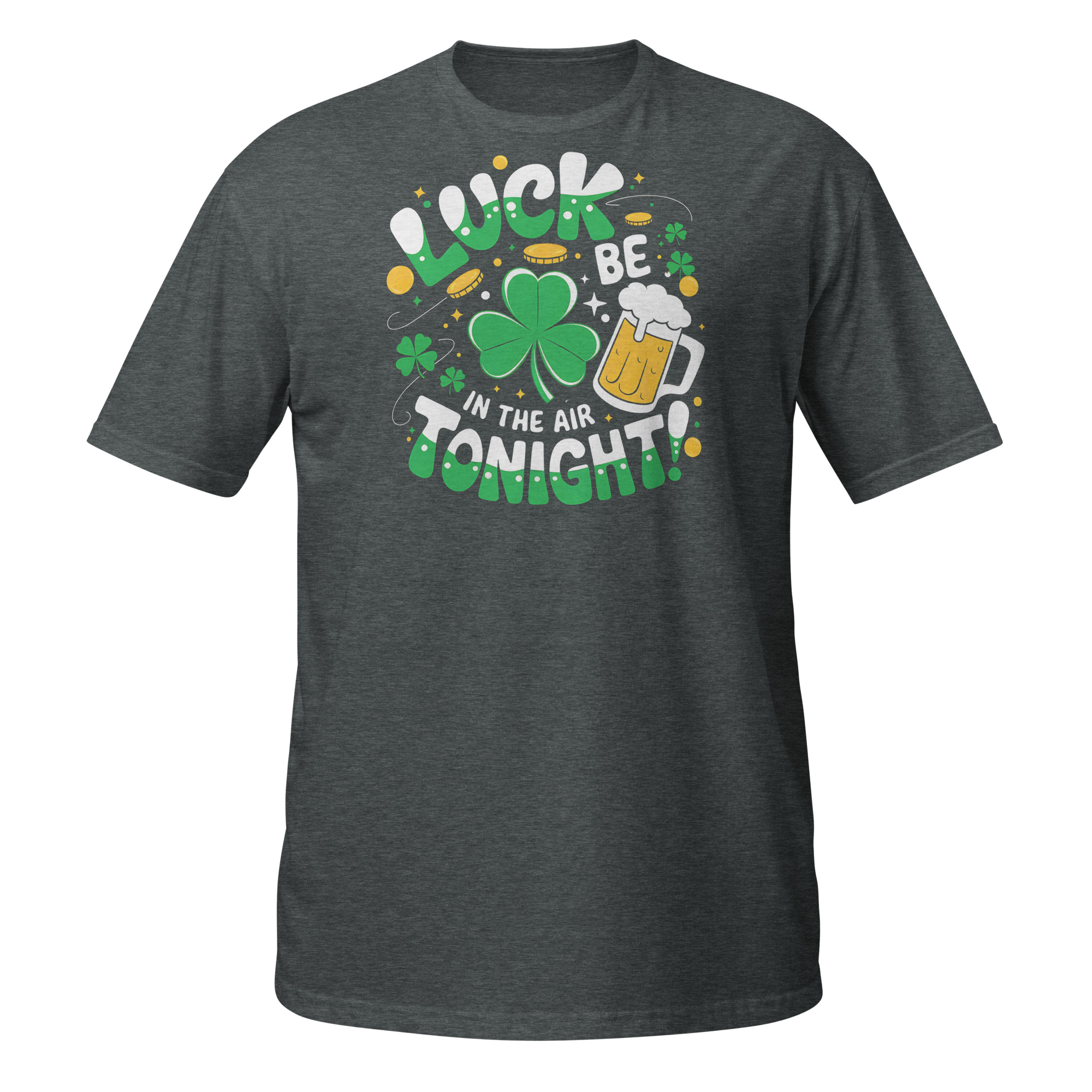 | Funny Remote Work Apparel Clean Shamrock Design St. Patrick's Day T-Shirt - Image 2