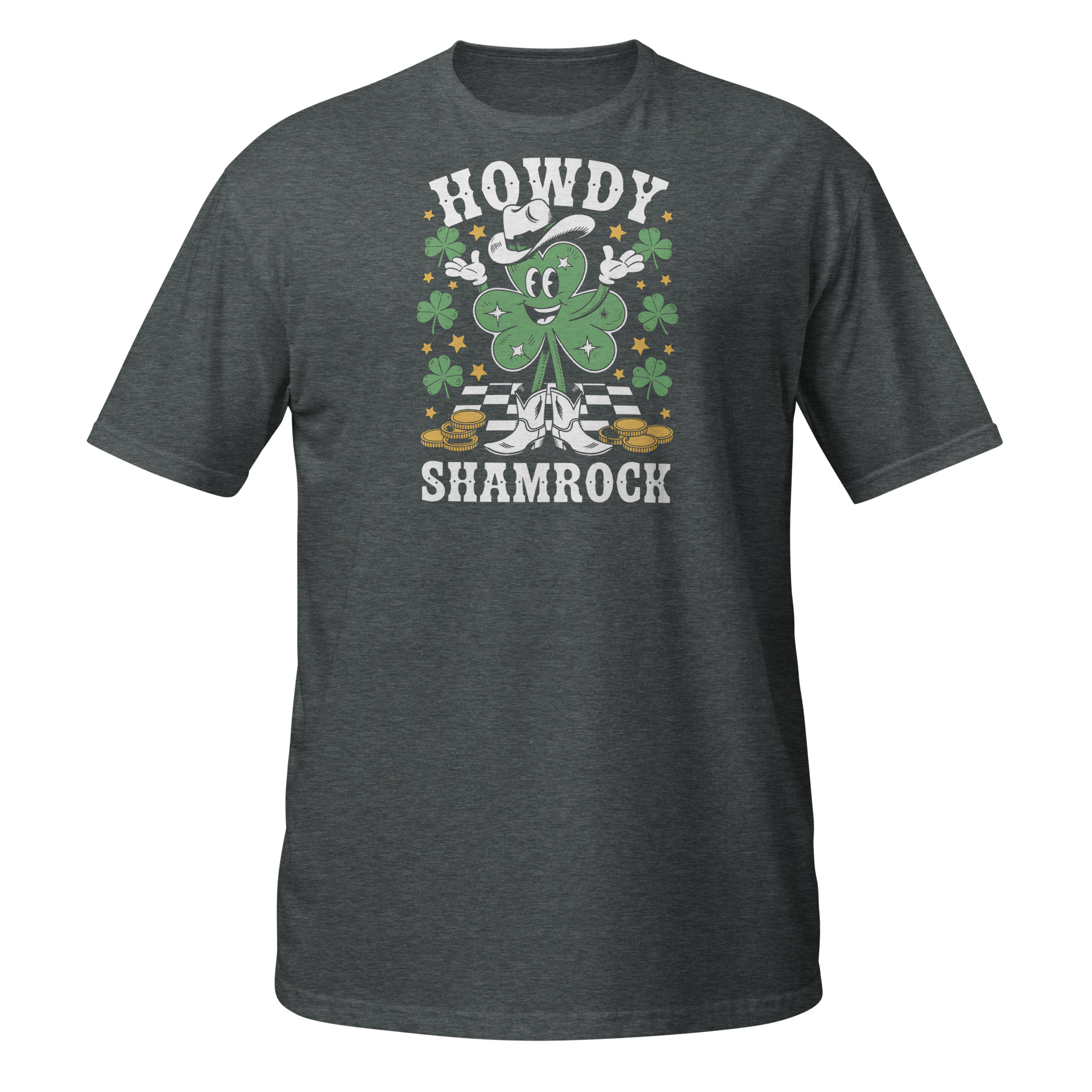 | Funny Remote Work Apparel St. Patrick's Day Shamrock T-Shirt - Image 2