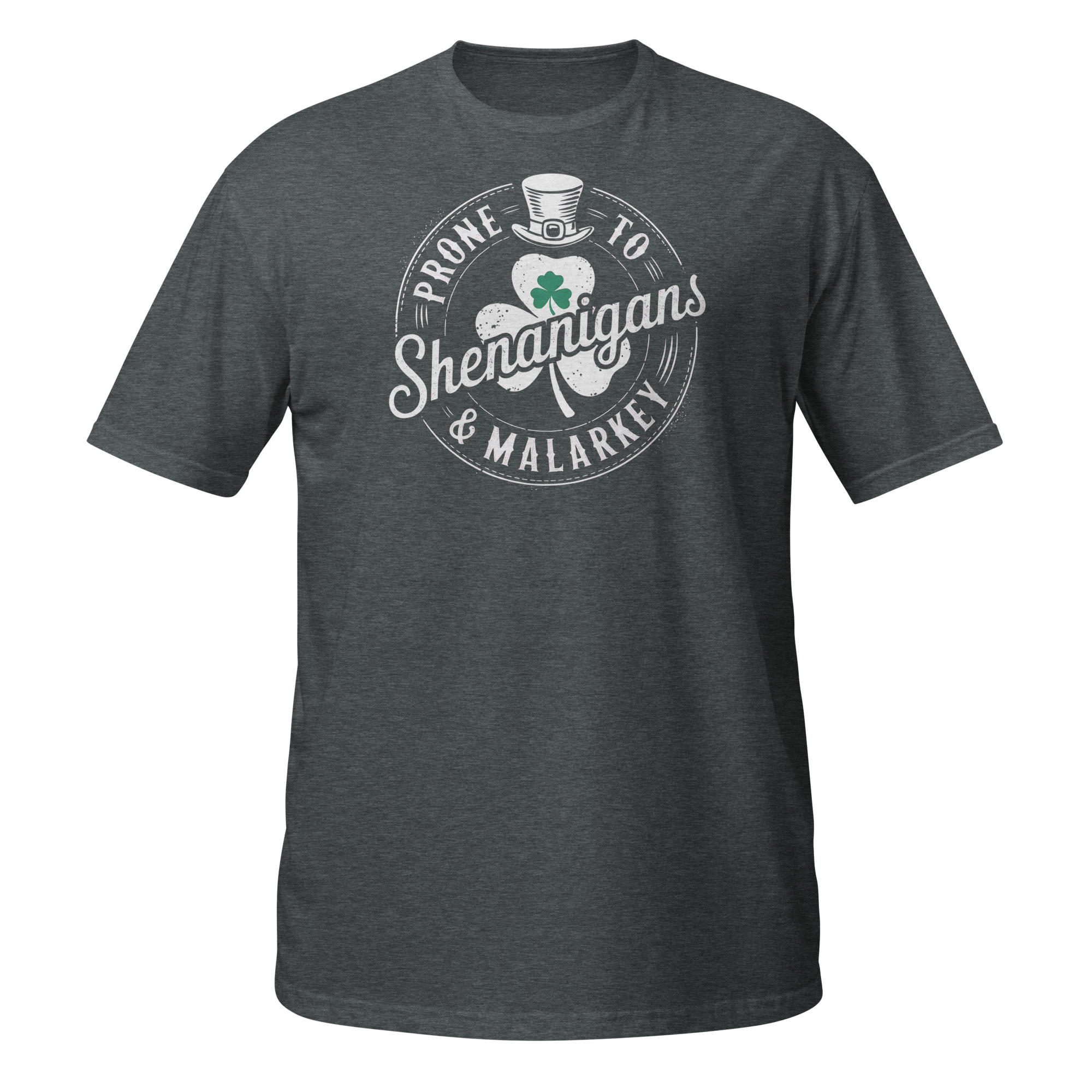 | Funny Remote Work Apparel St. Patrick's Day T-Shirt - Image 2