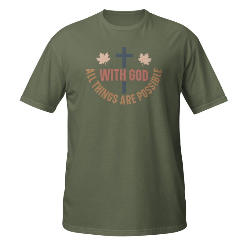 With god all things are possible T-Shirt - Image 3