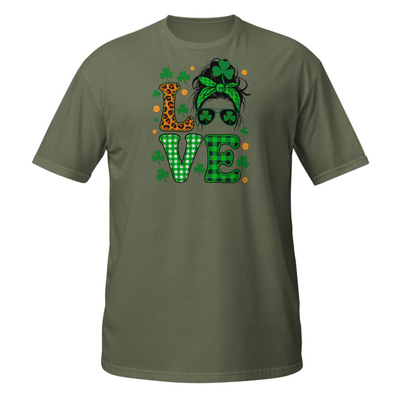 Shamrock Love St. Patrick's Day  T-Shirt - Image 3