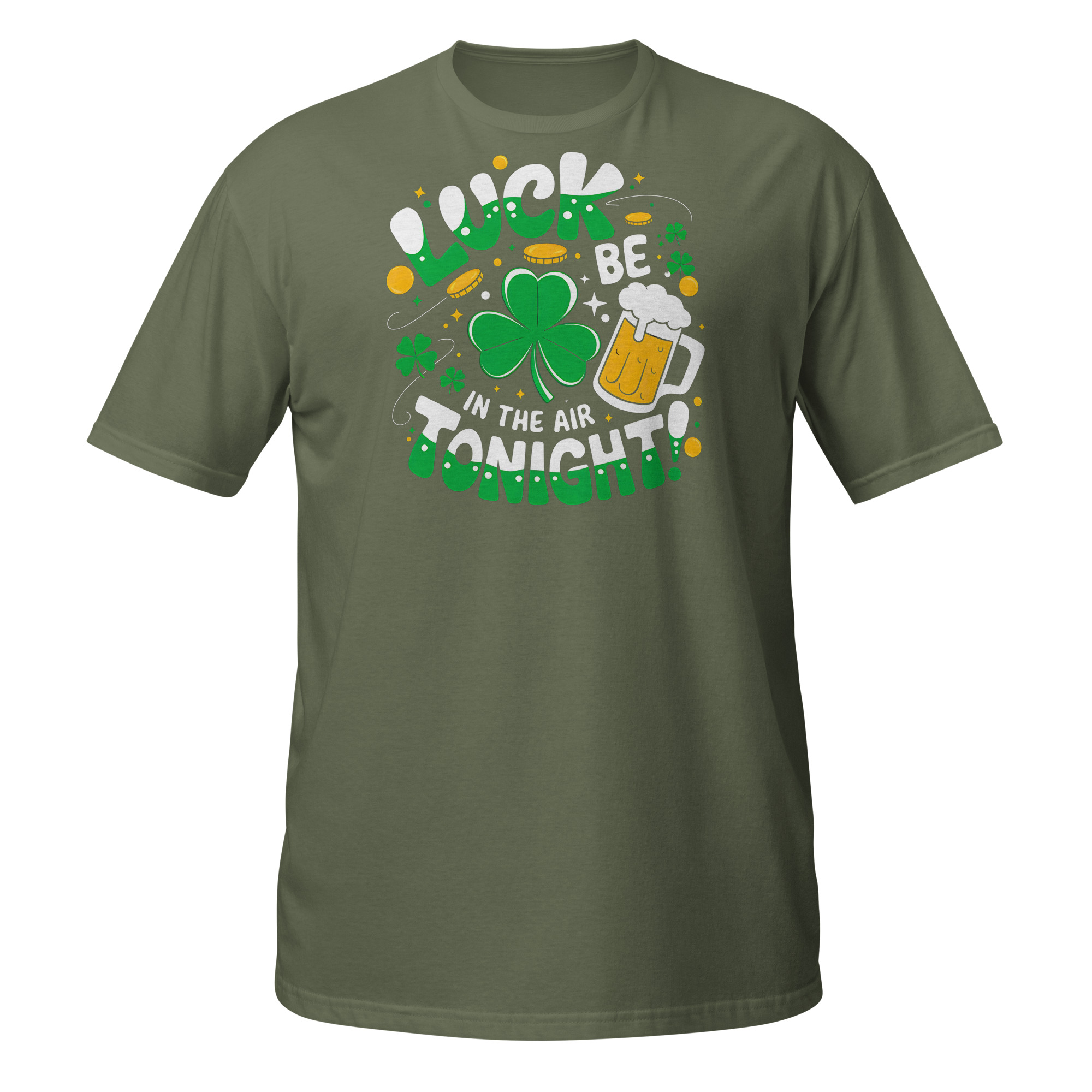| Funny Remote Work Apparel Clean Shamrock Design St. Patrick's Day T-Shirt - Image 3