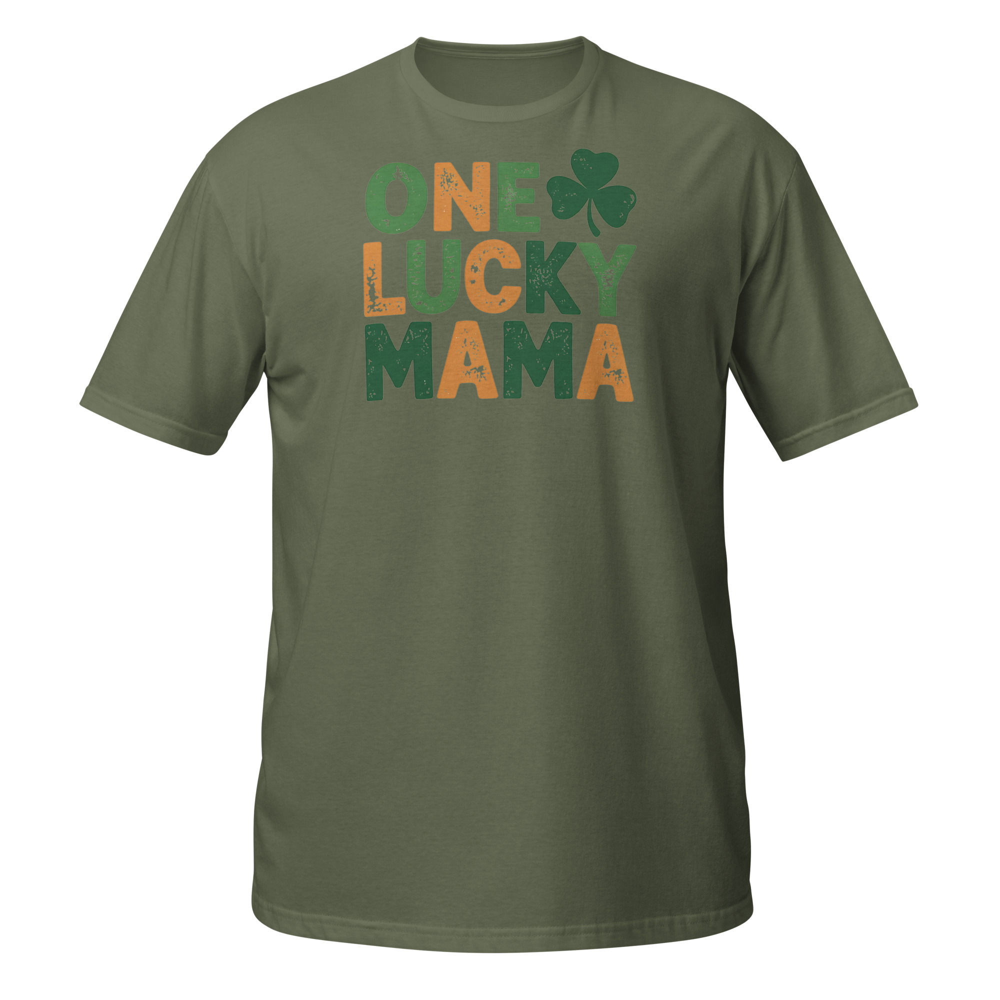| Funny Remote Work Apparel Lucky Mama  St. Patrick's  T-Shirt - Image 2