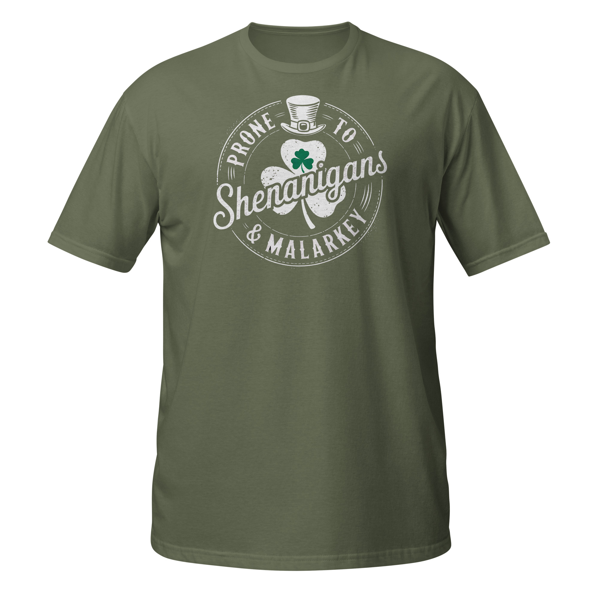 | Funny Remote Work Apparel St. Patrick's Day T-Shirt - Image 3