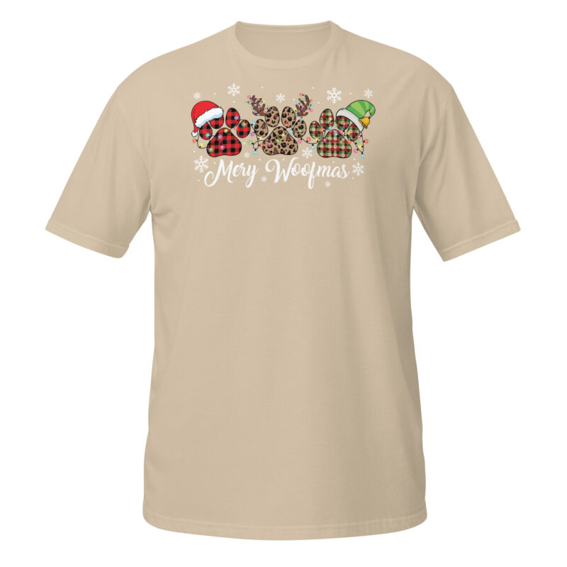 Merry woof Christmas T-Shirt - Image 2