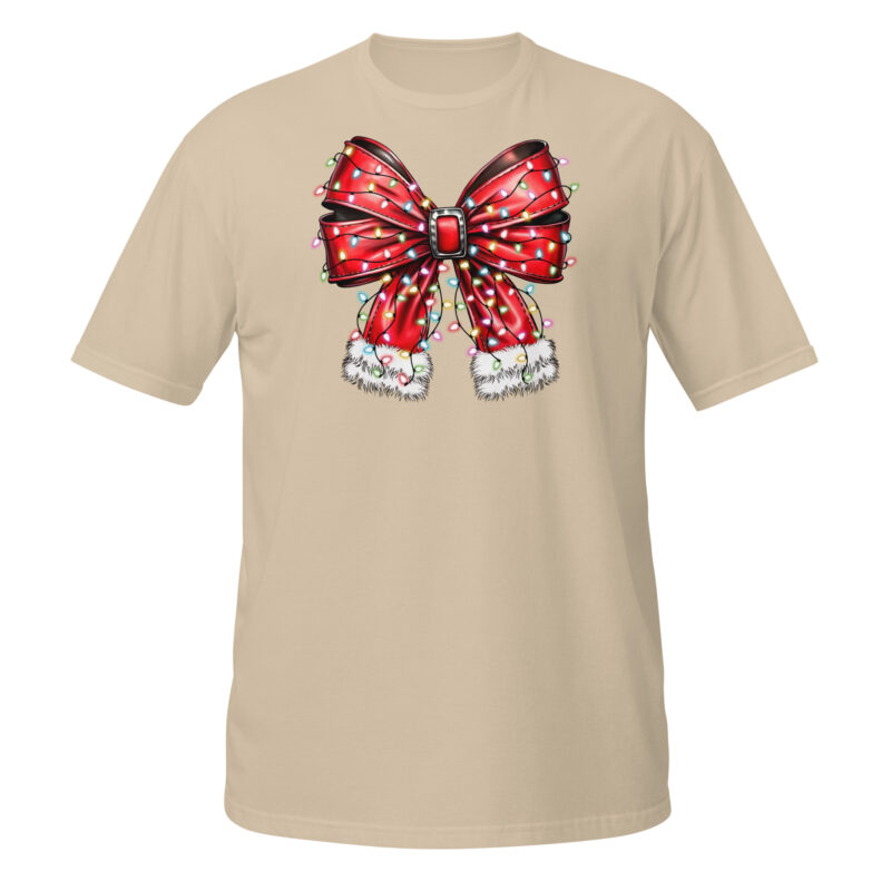 Christmas  Light bow vintage T-Shirt - Image 2