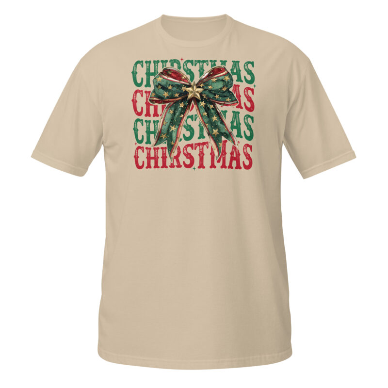Christmas bow vintage T-Shirt - Image 4