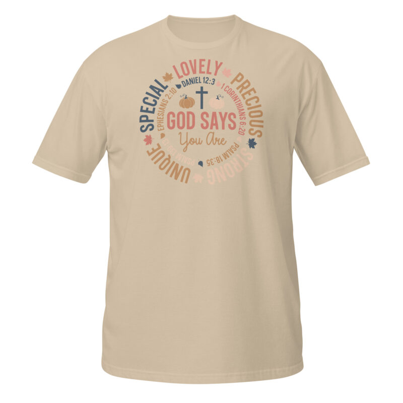 God says you are unique special lovely T-Shirt - Image 4