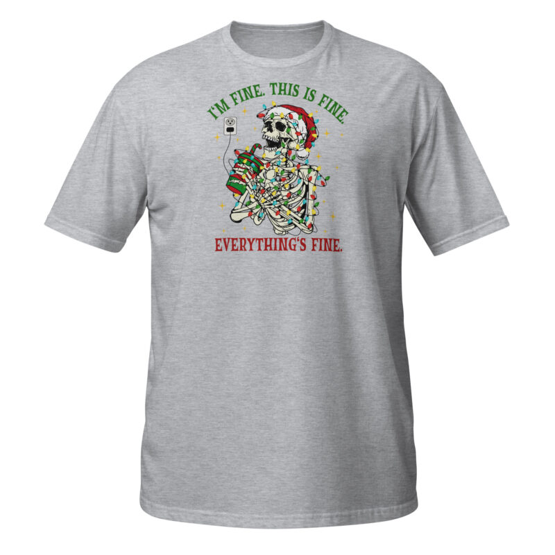 I'm fine Secret Santa T-Shirt - Image 2