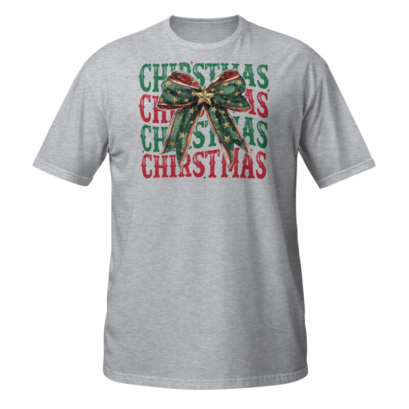Christmas bow vintage T-Shirt - Image 2