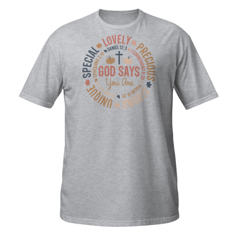 God says you are unique special lovely T-Shirt - Image 5