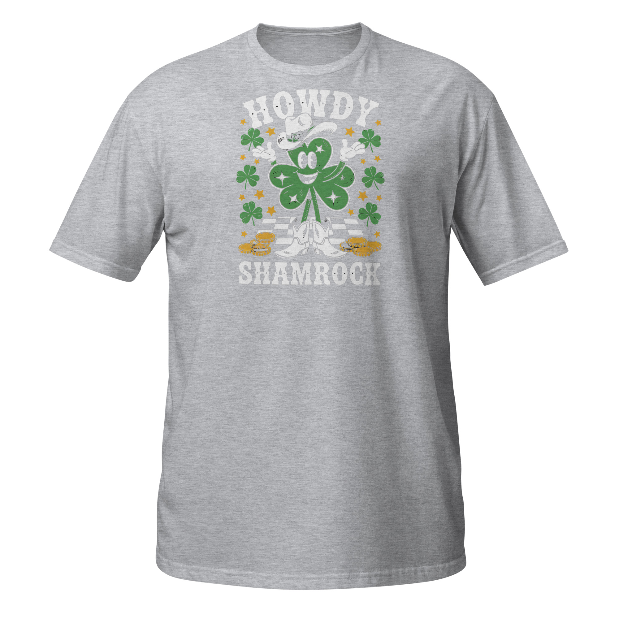 | Funny Remote Work Apparel St. Patrick's Day Shamrock T-Shirt - Image 5